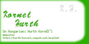 kornel hurth business card